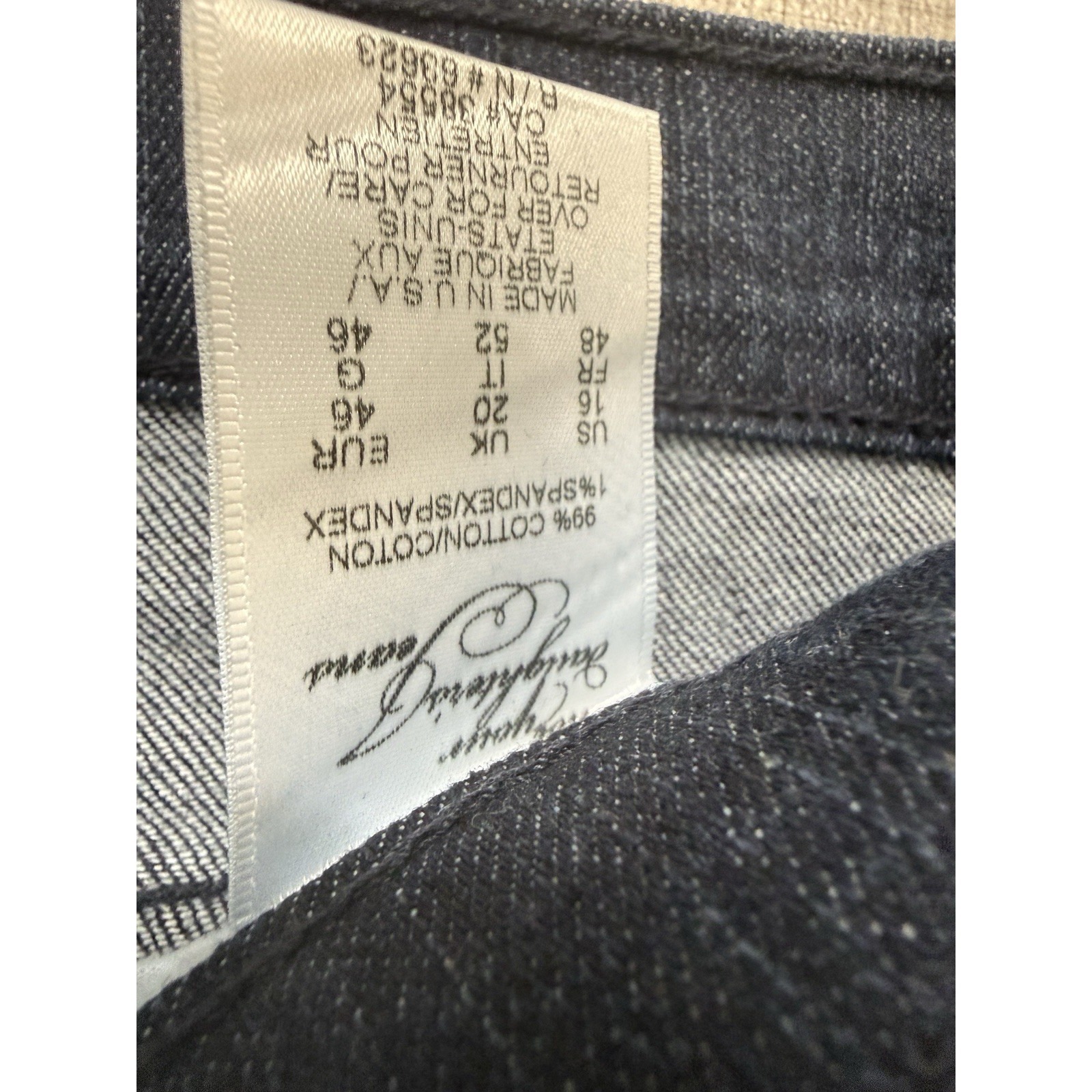 Nydj Lift Tuck Boot Leg Jeans In Dark Blue W Studs Size 16 Nwt — image 4 of 8